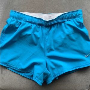 Nike shorts with spandex undershorts